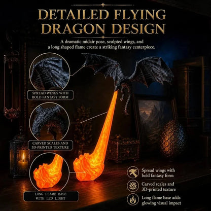 Dragon flame lamp
